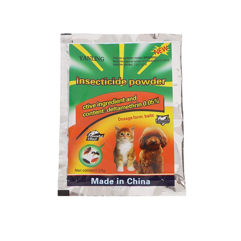 

Домашний инсектицидный порошок для собак и кошек, для уничтожения клещей и блох Товары для здоровья собак 1bag