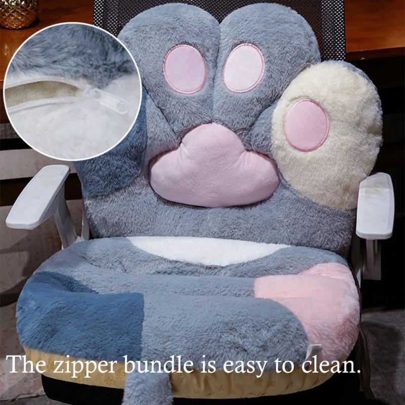 Seat Cushion Furry Feline Hand Pillow Multifunctional Floor Cushion With Friendly Filling Chair Cushion