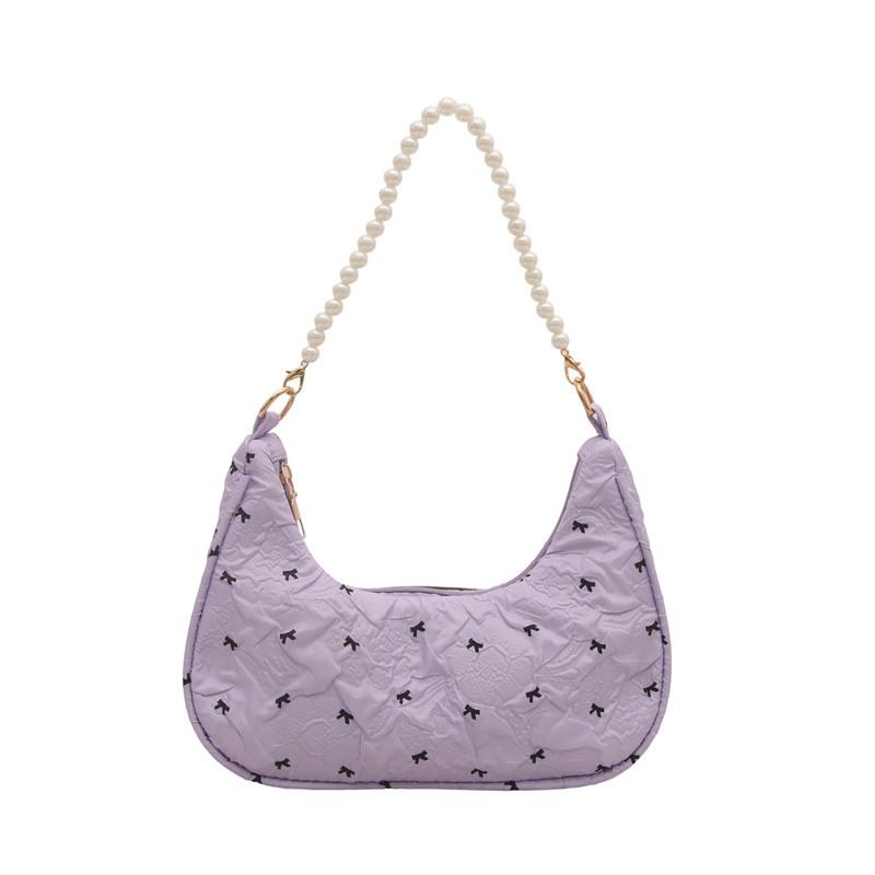 Borsa a Mano Unica con Fiocco Pieghettato Elegante Versatile Borsa a Spalla/Sottobraccio Per Donna