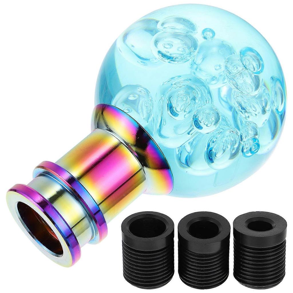 Blue Car knob with Acrylic Head for Manual Vehicles Ergonomic Design Fits Most Cars