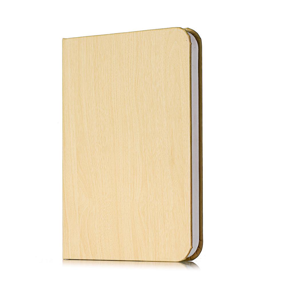 Three-Color LED Eye Protection Book Lamp: Wooden Carved Stackable Night Light