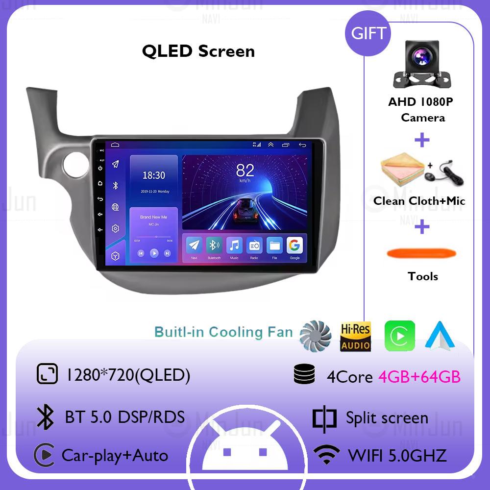 Android Car Radio For HONDA FIT JAZZ LHD 2007 - 2014 Carplay Auto Multimedia Player GPS Navigation DSP Stereo Intelligent System