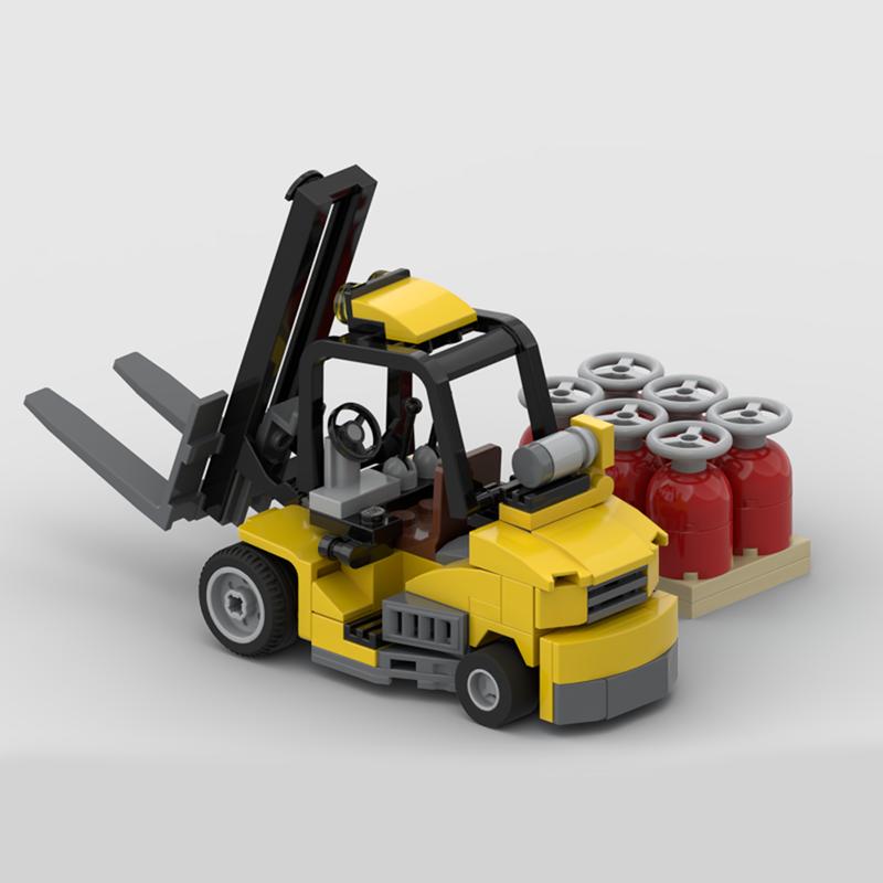 New 109PCS MOC-57739 Urban Engineering Modular Industrial Forklift Model DIY Creative Children's Toy Gift Building Blocks