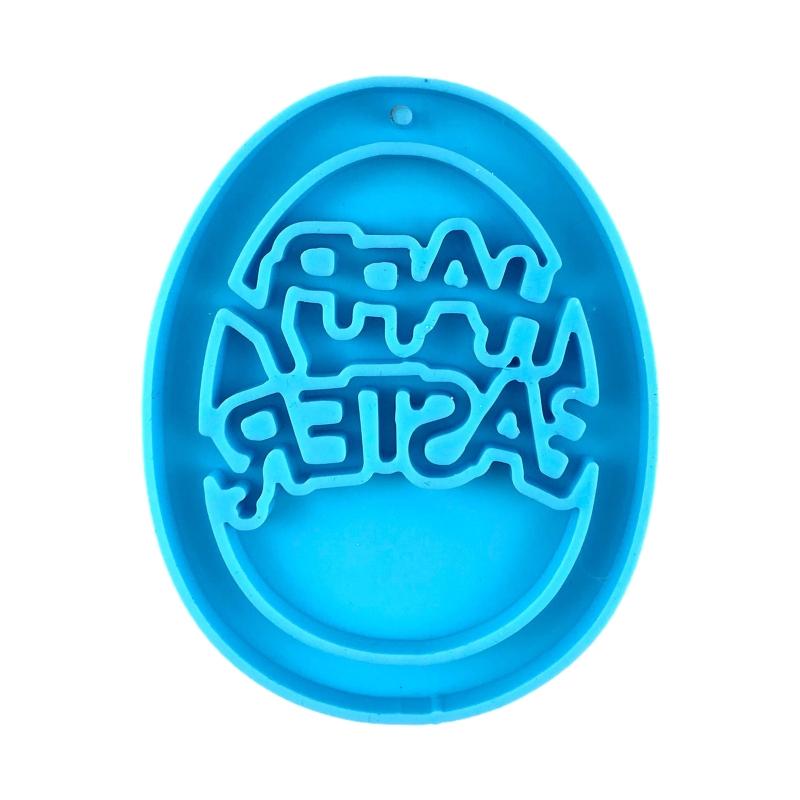Diy Easter Egg Bunny for Key Pendant Decorative Silicone Mold Easter Day Series Charms Resin Casting Mold for Home Decor