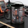 Toolbox Coffee Mug Mechanical Tool Box Mug Ceramic Double-sided Print Ergonomic Handle Cup Microwave Dishwasher Safe Gift for Mechanics Car
