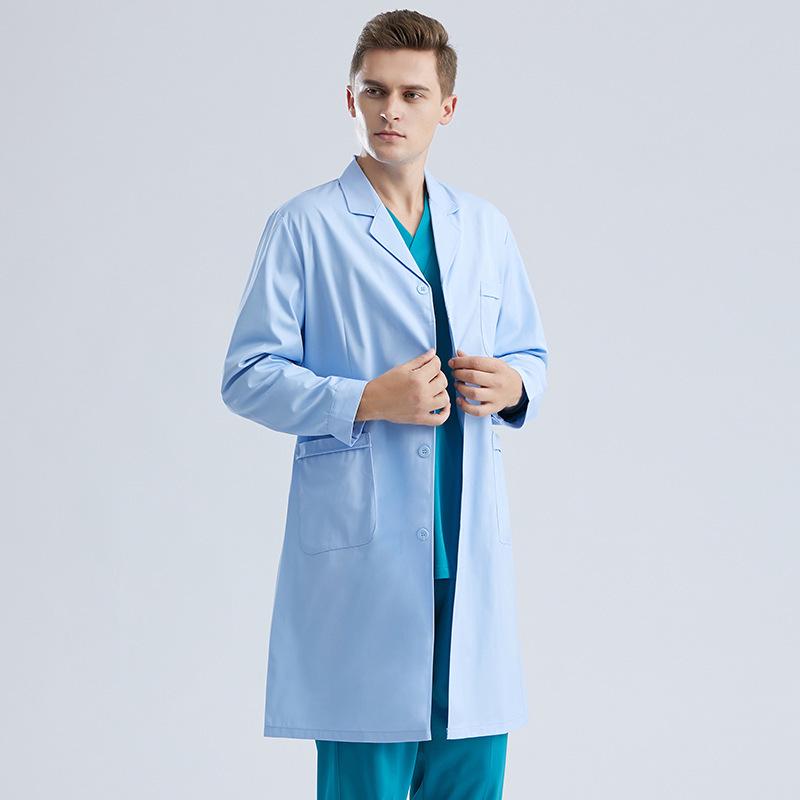 Doctor's Thick White Lab Coat for Hospital and Pharmacy - Spring/Autumn Wear