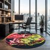 Halloween horror Printed Round Rug Carpet Chair Rug Area Rug Entryway Doormats,for Office Chair Living Room Bedroom Kitchen Room.
