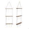 Plant Stand,Plant Container w/ Wooden Stand,Wall Hanging Planter Modern Flower Bud Vase Stand, Decor