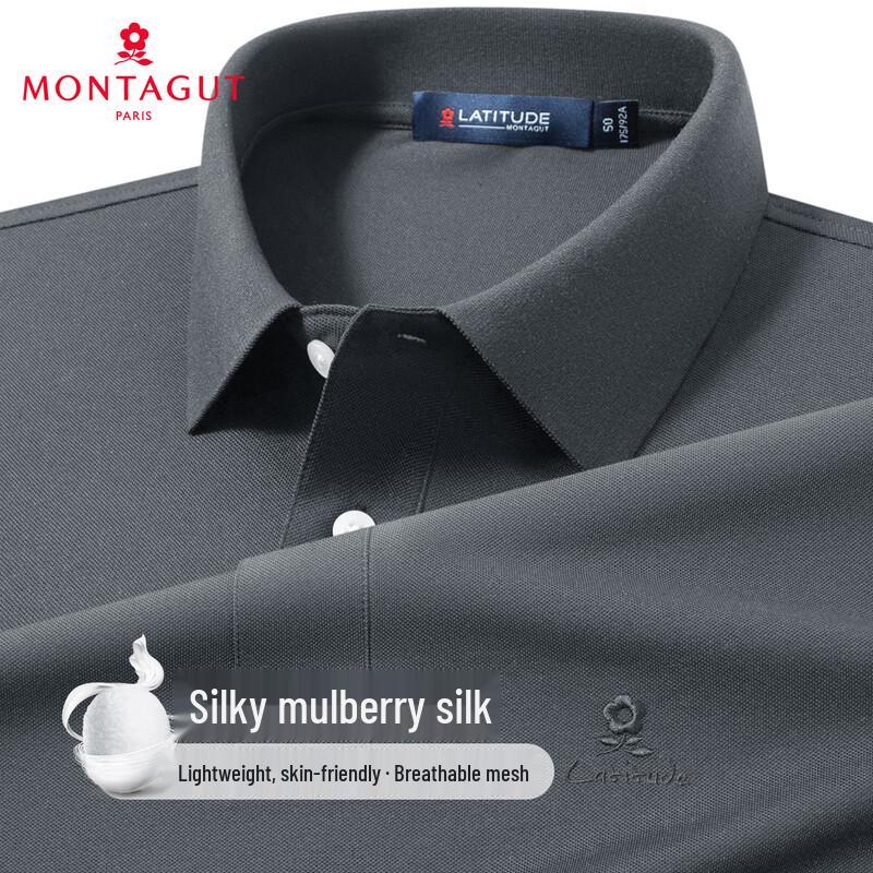 Montagut 15% Silk Blend Breathable Men's Polo Shirt