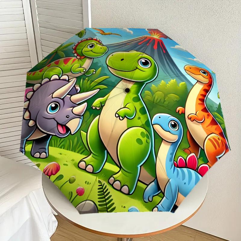 

1pc Dinosaur Adventure Scene Umbrella with Plastic Handle,Suitable for All Seasons Home Travel Outdoor UmbrellaDD1564