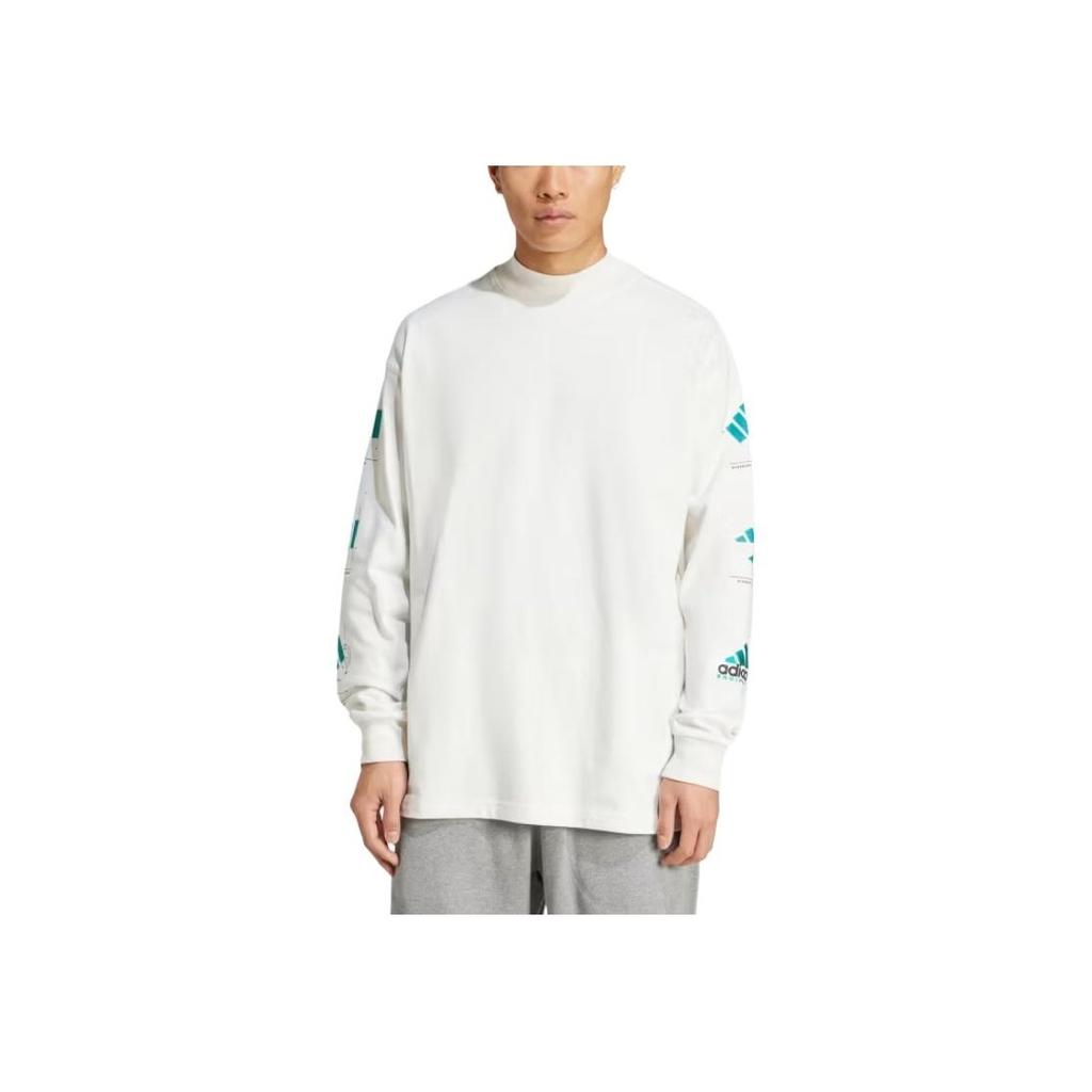 Adidas Equipment Series Ss25 Eqt Fashion Breathable Comfortable Cotton Long Sleeve T-Shirt Men Tops White JN4846