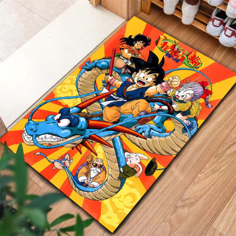 Cute Cartoon Son Goku Carpet Rug For Living Room Bedroom Home Sofa Decoration,kids Play Nonslip Floor Mat