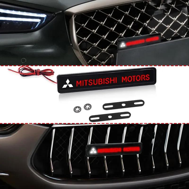 LED Front Hood Grille Emblem Badge Decorative Car Light logo For Mitsubishi outlander Triton L200 ASX Mirage Pajero Eclipse Colt