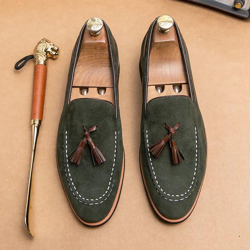 Man Casual Shoe Loafers Leather Shoes for Men Slip-on With Tassels Shipping Free Comfortable Sale New In 2024 Trend Low Price Pu