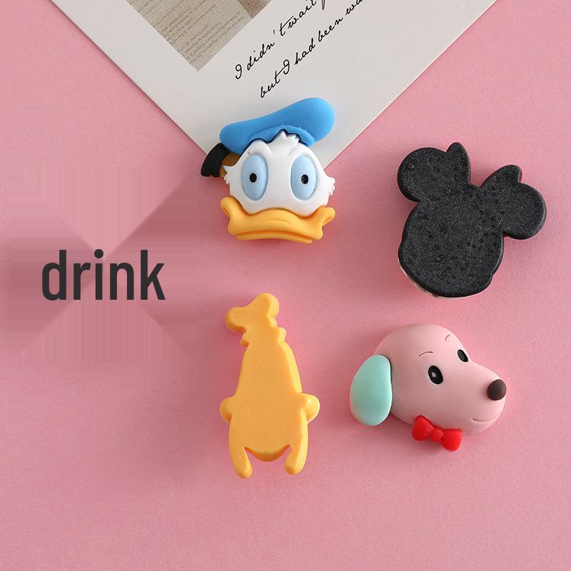 Mickey Series DIY Resin Accessories: Cream Glue, Phone Case, Hair Clips, Pendant, Fridge Magnet, Car Decor Stickers