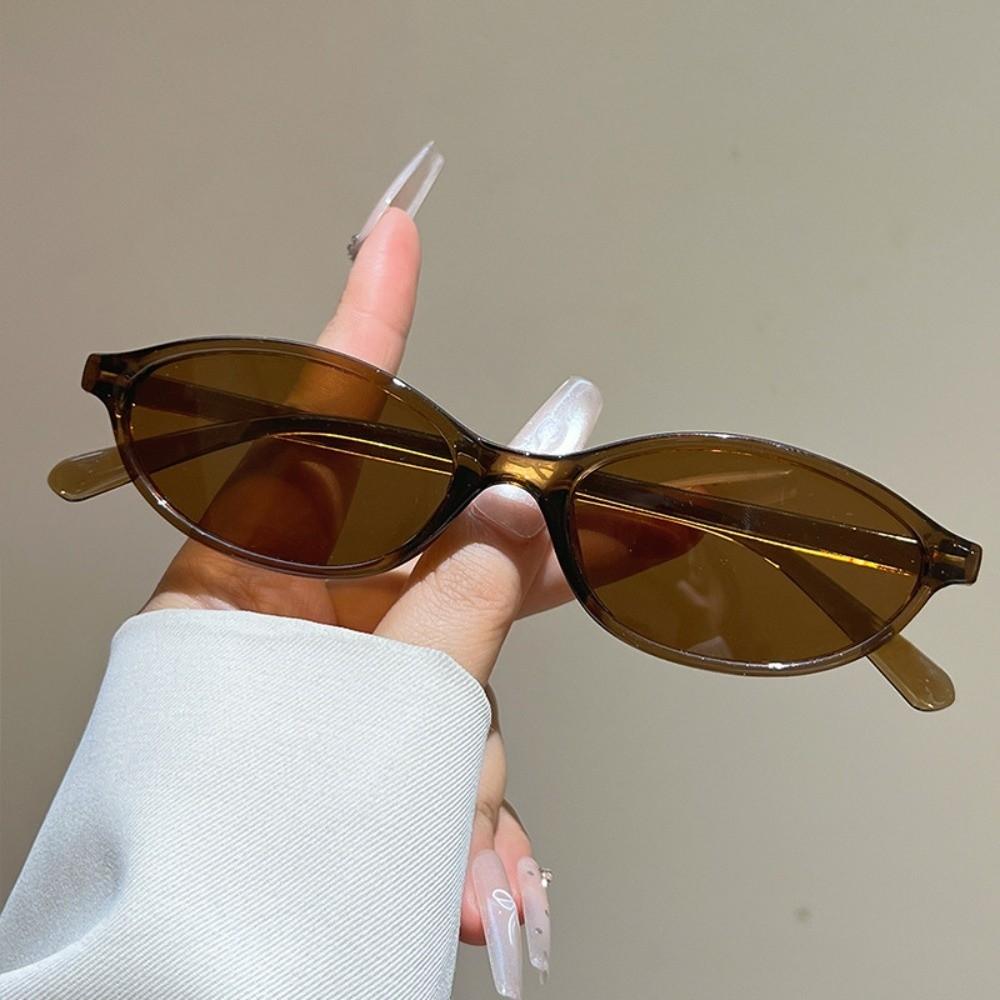 Sexy UV Protection Sun Glasses Small Frame Oval Frame Cycling Eyewear Outdoor Street Photography Women Sunglasses Women