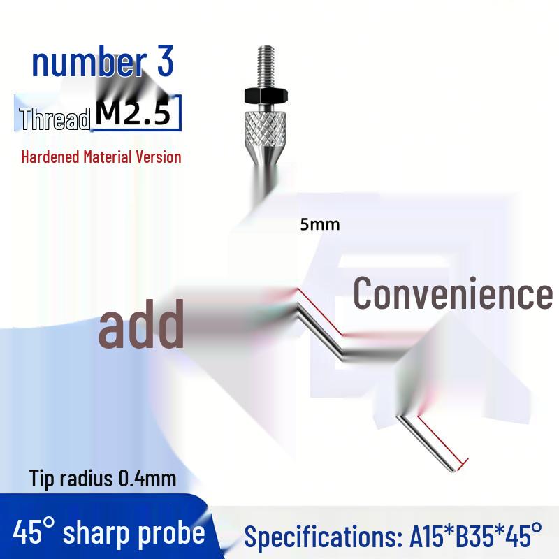 Nolay Dial Indicator Hardened M2.5 Irregular Measuring Stylus