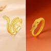 Eyecatching Snake Gold Ring For Men Featuring Dazzling Diamonds And Elements Zodiac