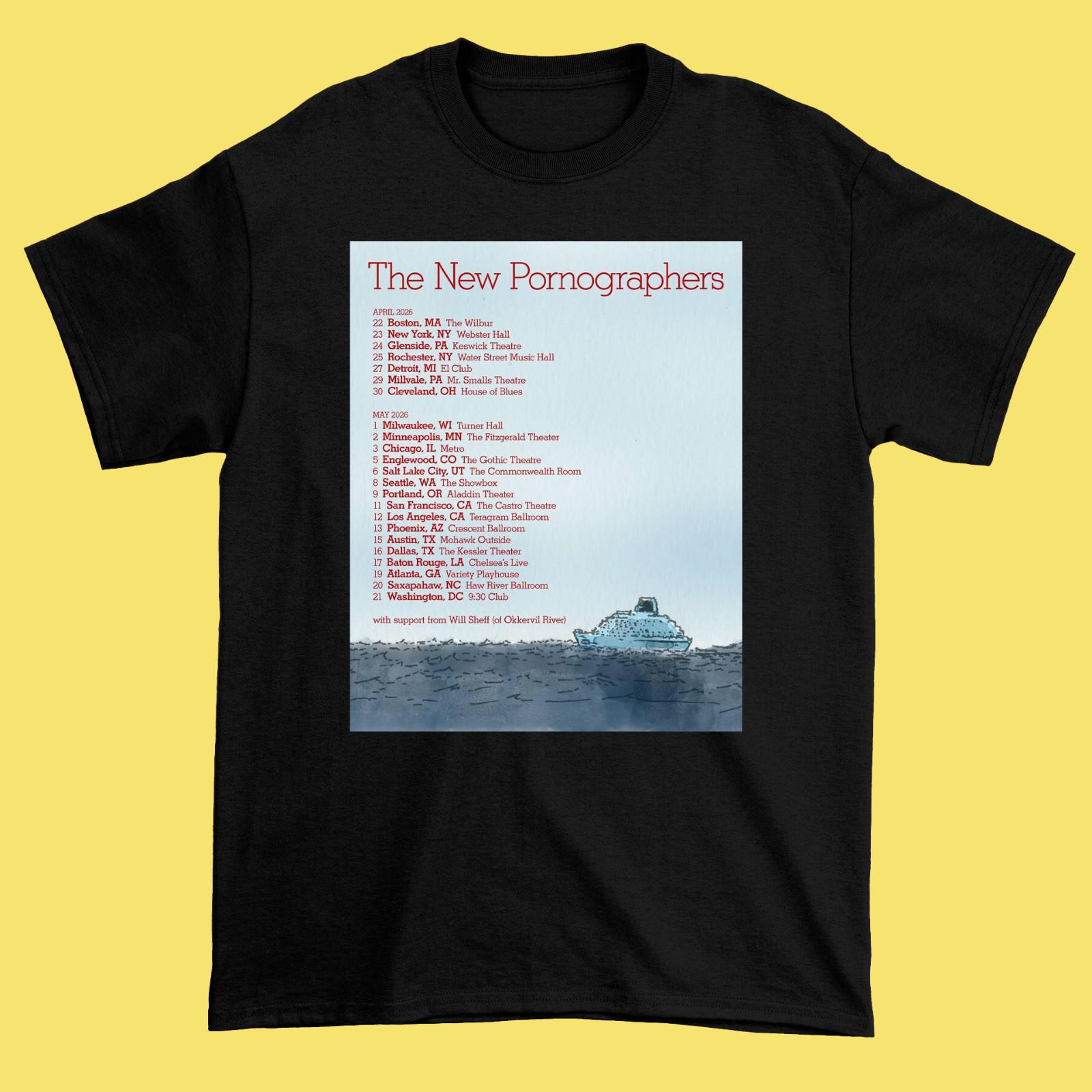The New Pornographers Announce 2026 Tour Dates Shirt Full size CL436 S разноцветный