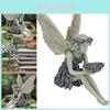 Enchanting Sitting Fairy Garden Statue Crafted From High-quality Durable Resin