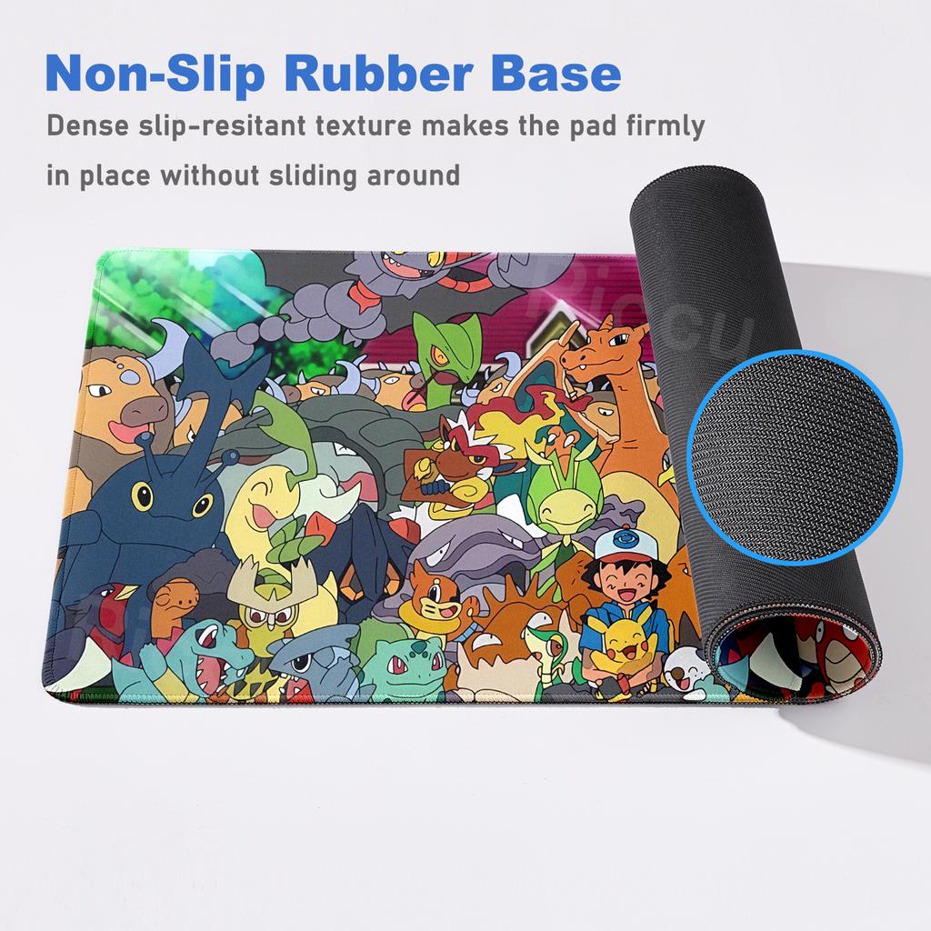 XXL Mouse Pads Pokemon Family Pattern Gamers Computer Large Offices Desk Mousepads Laptop Table Mat Gaming Keyboard Rubber Rugs