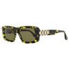 Victoria Beckham Women S Chain Rectangular SunglaSSeS vb669S 012 Yellow Havana 55mm 012
