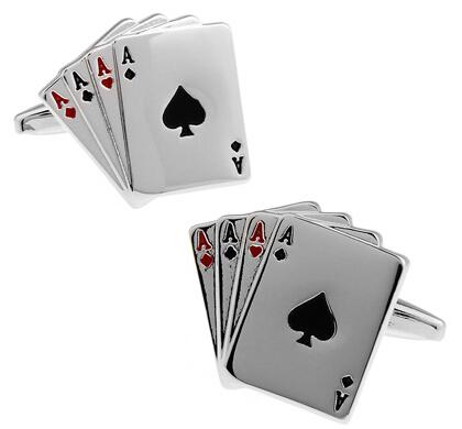 Igame Men Cuff Links Gamble Casino Series Roulette Dice Poker Jeton Design Fashion Cufflinks Wholesaleretail