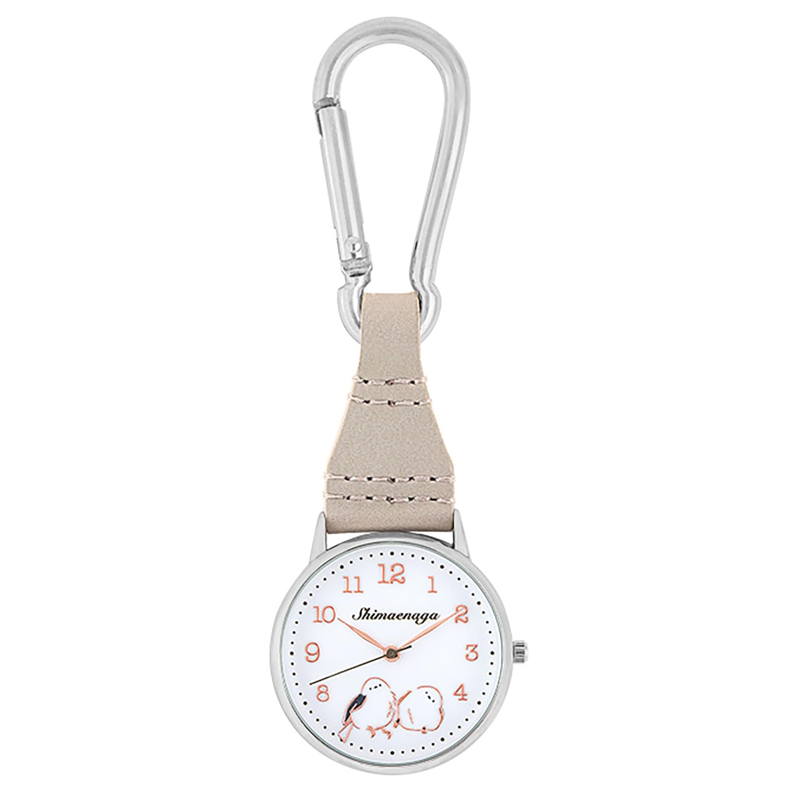 

Sun Flame J-AXIS Часы-крючок с карабином, Длиннохвостая синица, Хоккайдо, CF2C0007-MO, Мокко