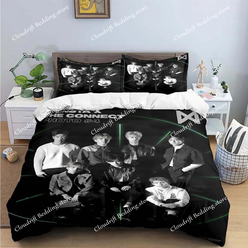 Hot Fashion K-POP Singer M-MONSTAS X Bedding Sets Exquisite Bed Supplies Set Duvet Cover Bed Comforter Set Bedding Set Kids Gift