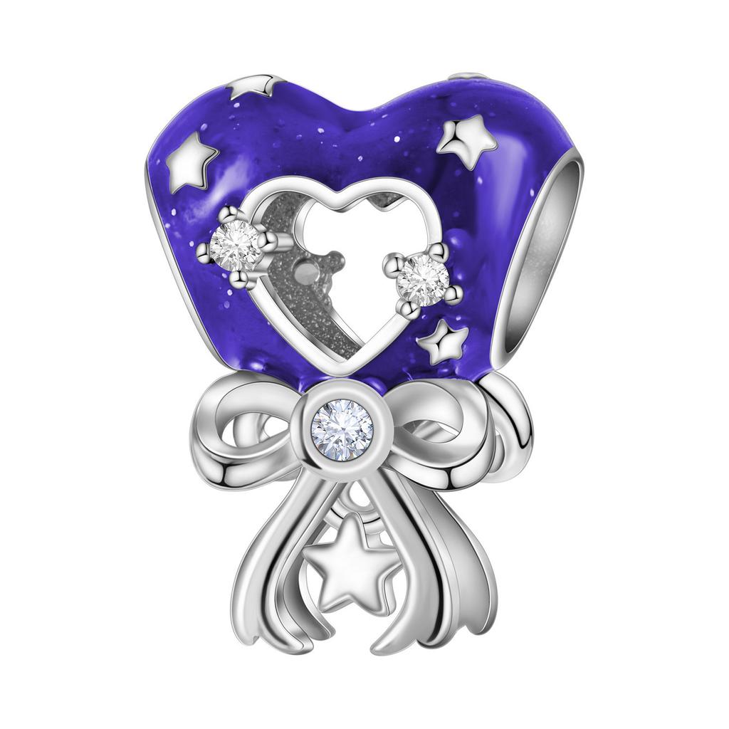 S9 Sterling Silver Star Moon Isolation Bead Charm Diy Jewelry Accessories Bracelet Necklace Female