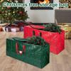 Christmas Tree Storage Bag Generous Capacity Waterproof Dustproof Reinforced Tear-Resistant PE Woven Tree Storage Organizer