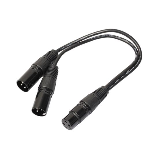 

3-Pin XLR Female XLR Male Y to Dual Splitter Audio Cable Adapter