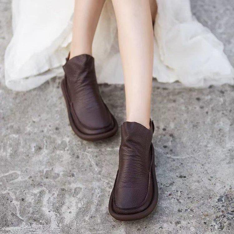 Popular Thick-soled Martin Boots Women's 2025 New Autumn and Winter British Short Boots Fashionable Retro Rear Zipper Chelsea Women's Boots