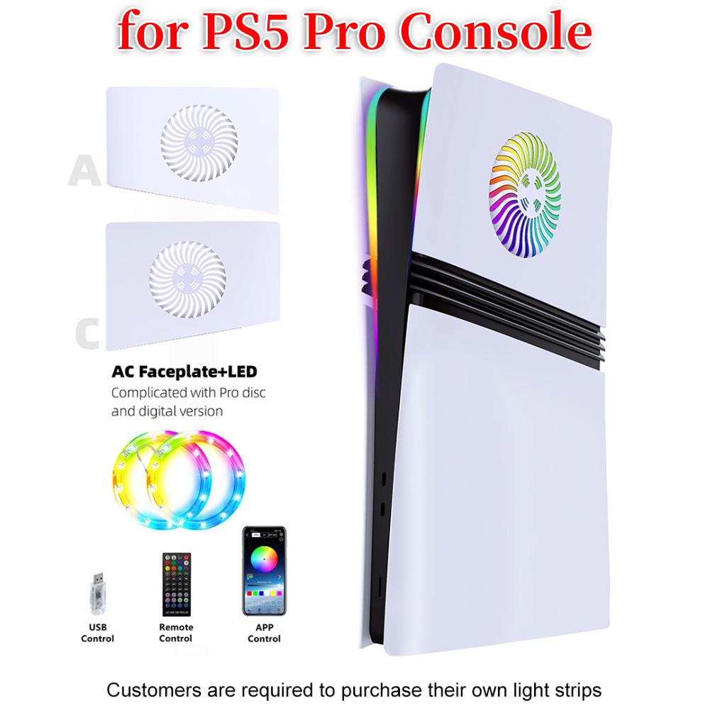 Capac consolă placă frontală Carcasă dură ABS Anti-zgârieturi Capac carcasă placă frontală cu orificiu de răcire pentru consolă playstation 5 Pro PS5 Pro