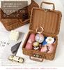 Suitcase Company Mini Trunk-Style Basket Bag, Brown