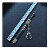 [PLEGOOD] Chinese Ancient Sword Keychain 7-Piece Set Miniature Weapon Model with Scabbard Stainless Steel Ornament