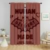 Blackout Curtains for Living Room Curtain H-human Mades Shades Home Interior Curtains 2 Pieces Tulle for Bedroom Partition Child