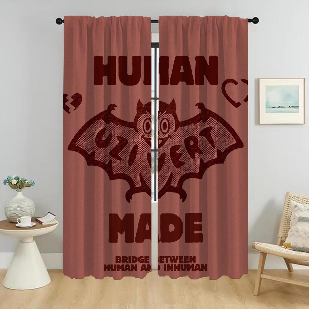 Blackout Curtains for Living Room Curtain H-human Mades Shades Home Interior Curtains 2 Pieces Tulle for Bedroom Partition Child