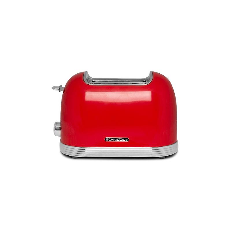 Grille Pain Vintage 2 Fentes 815w Rouge Scto2r Schneider