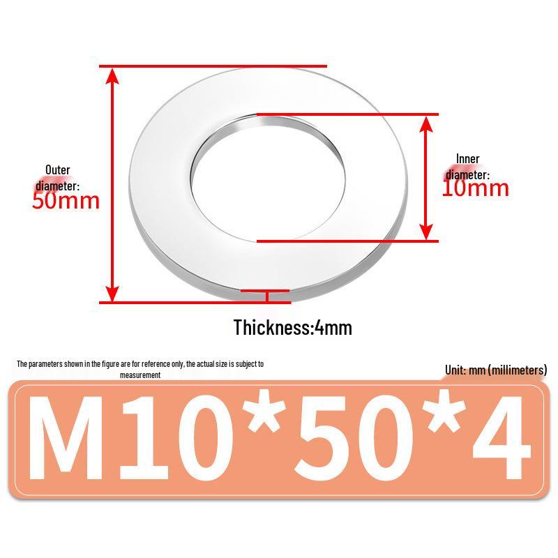 Jin Juntai Thick & Thin Stainless Steel Flat Washer, Round M10-M36