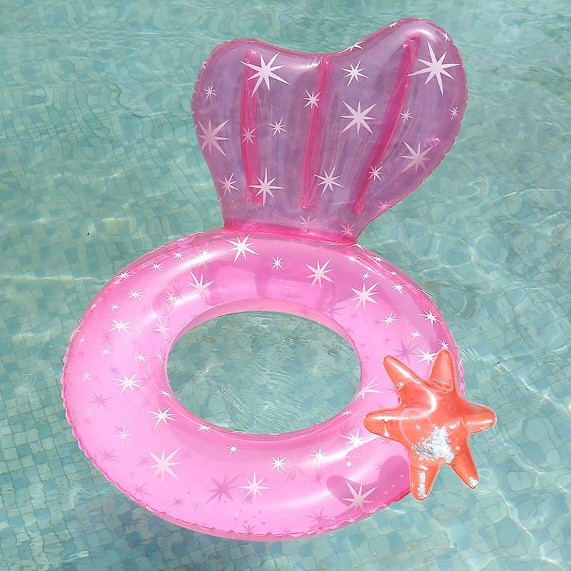 Factory Wholesale Thickened Adult Oversize Transparent Starfish Pvc Swimming Ring