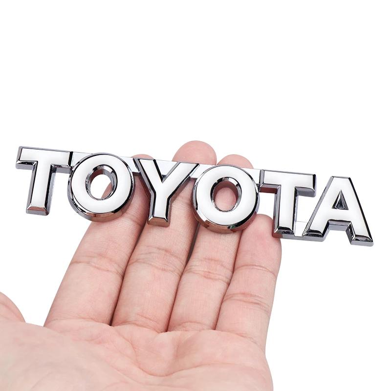 Metal Emblem Badge Car 3D Sticker Car Trunk Sticker For Toyota Corolla Yaris Chr Auris RAV4 Land Cruiser Camry Highlander Prado