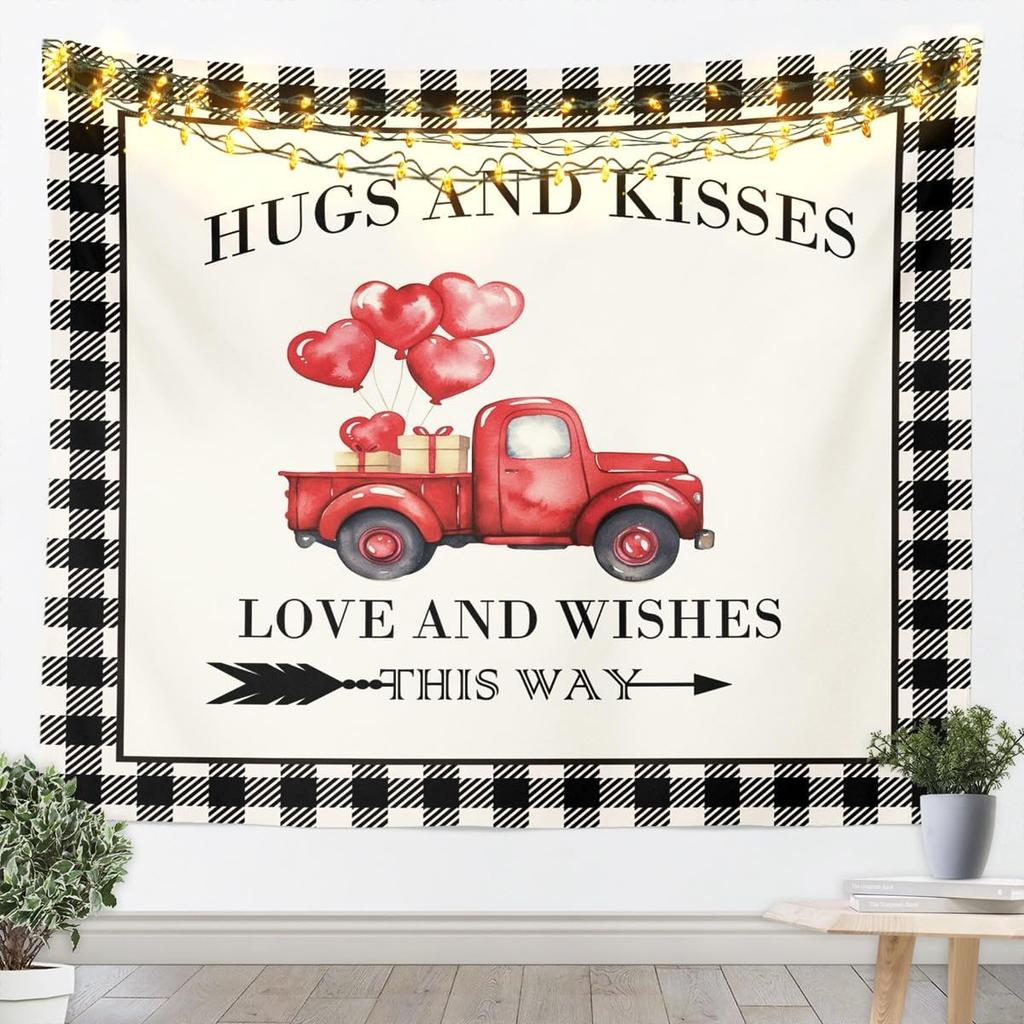 Santa Claus Tapestry Red Car Tapestries Art Home Decoration Bedroom Decor Living Room Door Green Trees Tapestry Wall Hanging