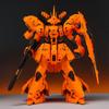 In-Stock RG 1/144 Sazabi HermèS Orange Assembly Posable Model Kit Action Figures Collecting Ornaments Plastic Models Toys Gifts