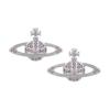 Saturn Crystal Stud Earrings Women Earrings Silver Lavender 62020033-02P491