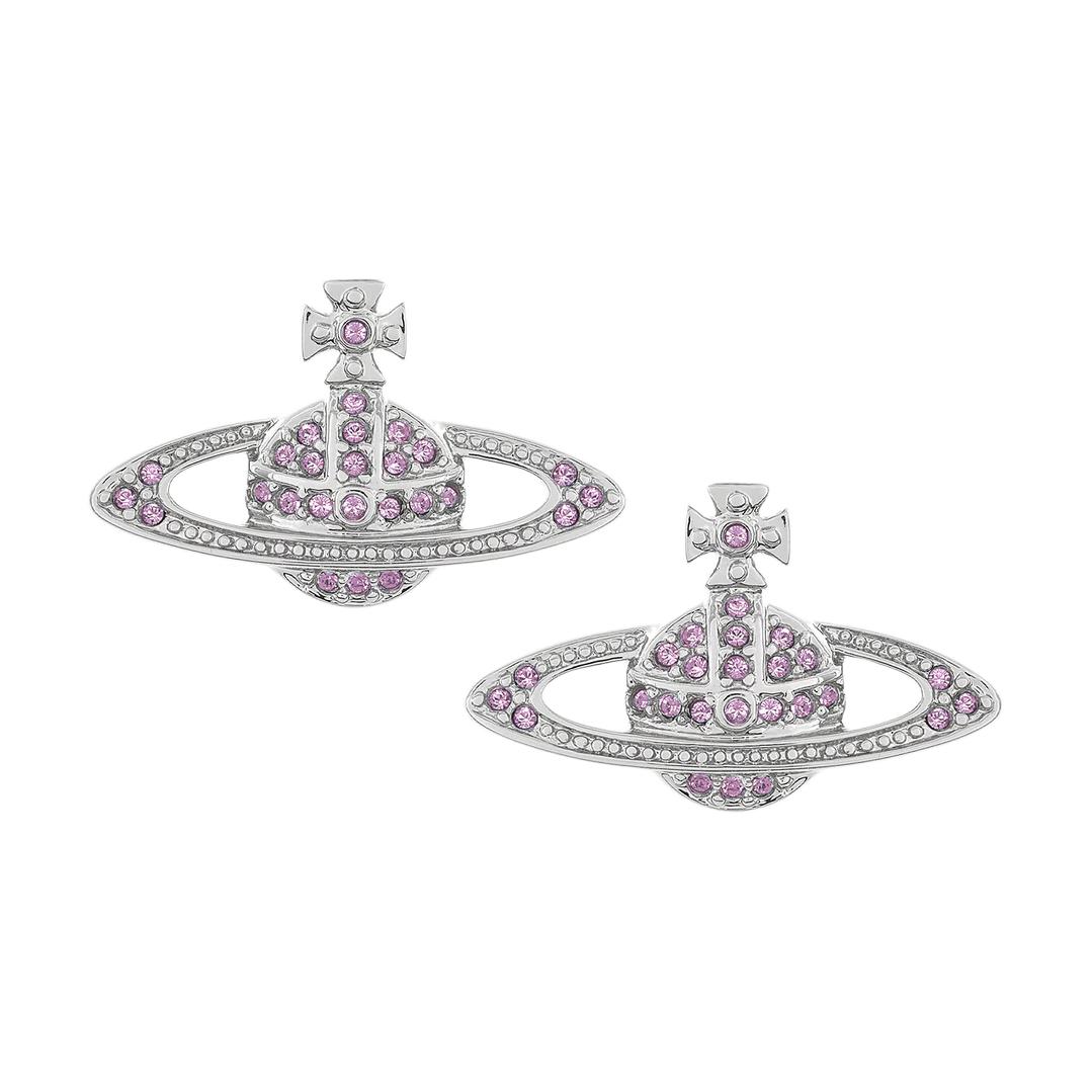 

Vivienne Westwood Saturn Crystal Stud Earrings Women Earrings Silver Lavender 62020033-02P491 Basic Packaging-Dust Bag+Box