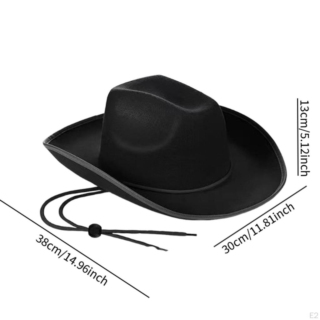 Cowboy Hat Non Woven Cowgirl Sunhat for Outdoor Carnival Fishing Hiking Party