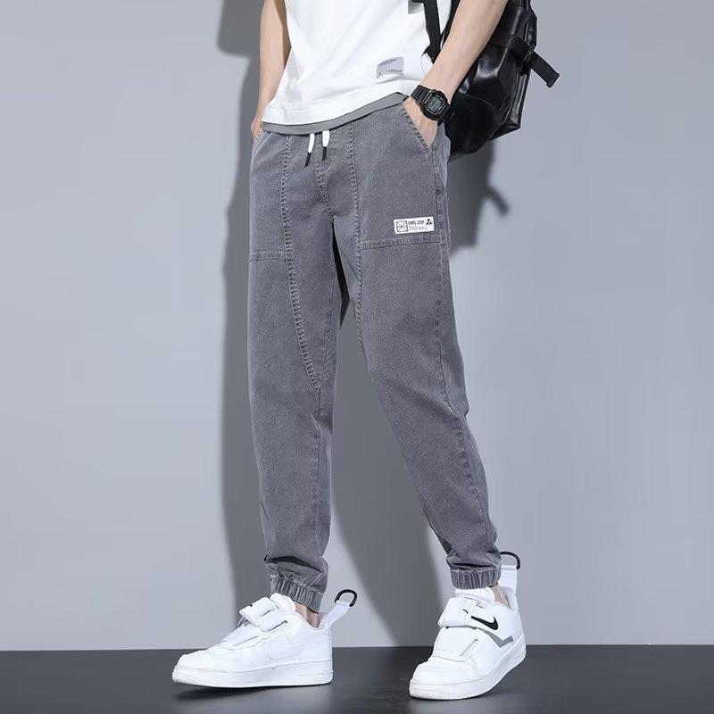 Jeans Men's Spring and Autumn New Korean Version Trendy Brand Large Size Loose Harlan Pants Youth Fashion Casual Leggings