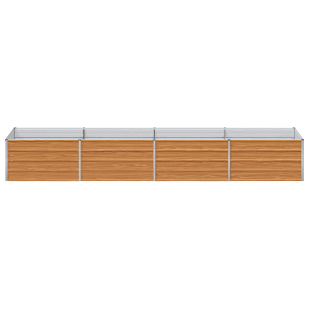 Raised Garden Bed Light Brown 320 X 80 X 45 Cm Galvanized Steel
