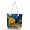Creative oil painting print thick rope single-shoulder beach bag 7267 CLE